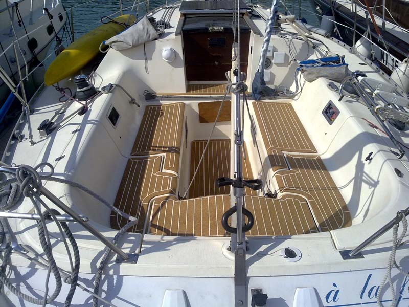 New Cork Cockpit Sole and Benches for Sailboat SeaCorkSeaCork